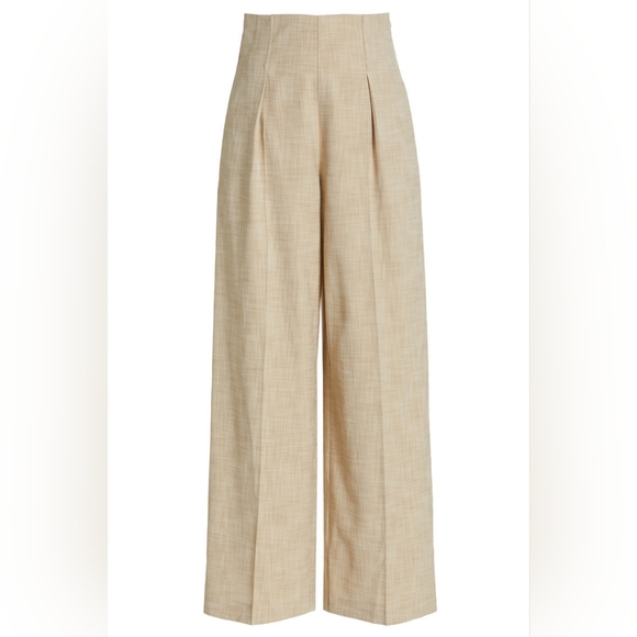 Cult Gaia Tanya Pleated Twill Wide-Leg Pants NWOT - Picture 5 of 5